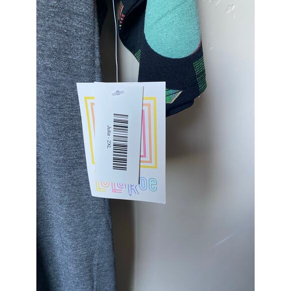 NWT Lularoe Gray Julia Raglan Pencil Dress- Size 2XL - Picture 5 of 9